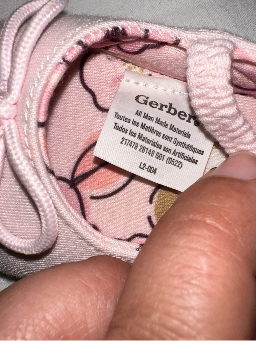 Gerber Baby Pink Bow Mary Jane Shoes